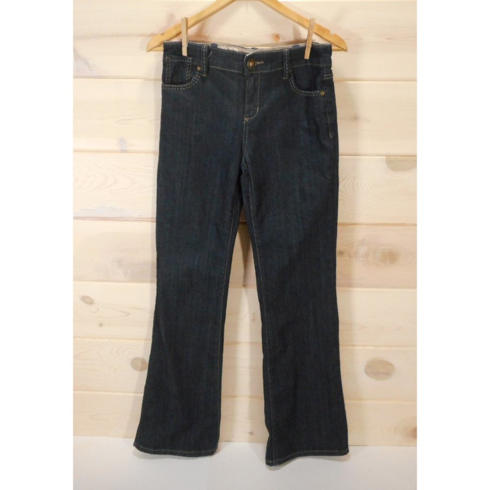 BCBG Maxazria Women's Size 27 Jeans Carla 5 Pocket Thunder Denim Flare